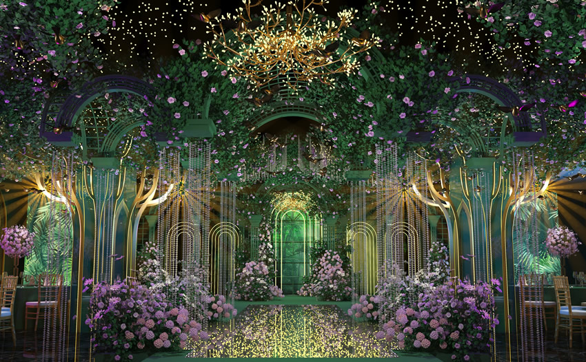 临猗奇妙森林婚礼堂效果展示